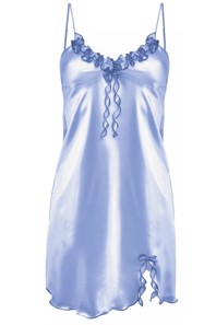 Lyseblå Moulin rouge Gabi chemise satin natkjole